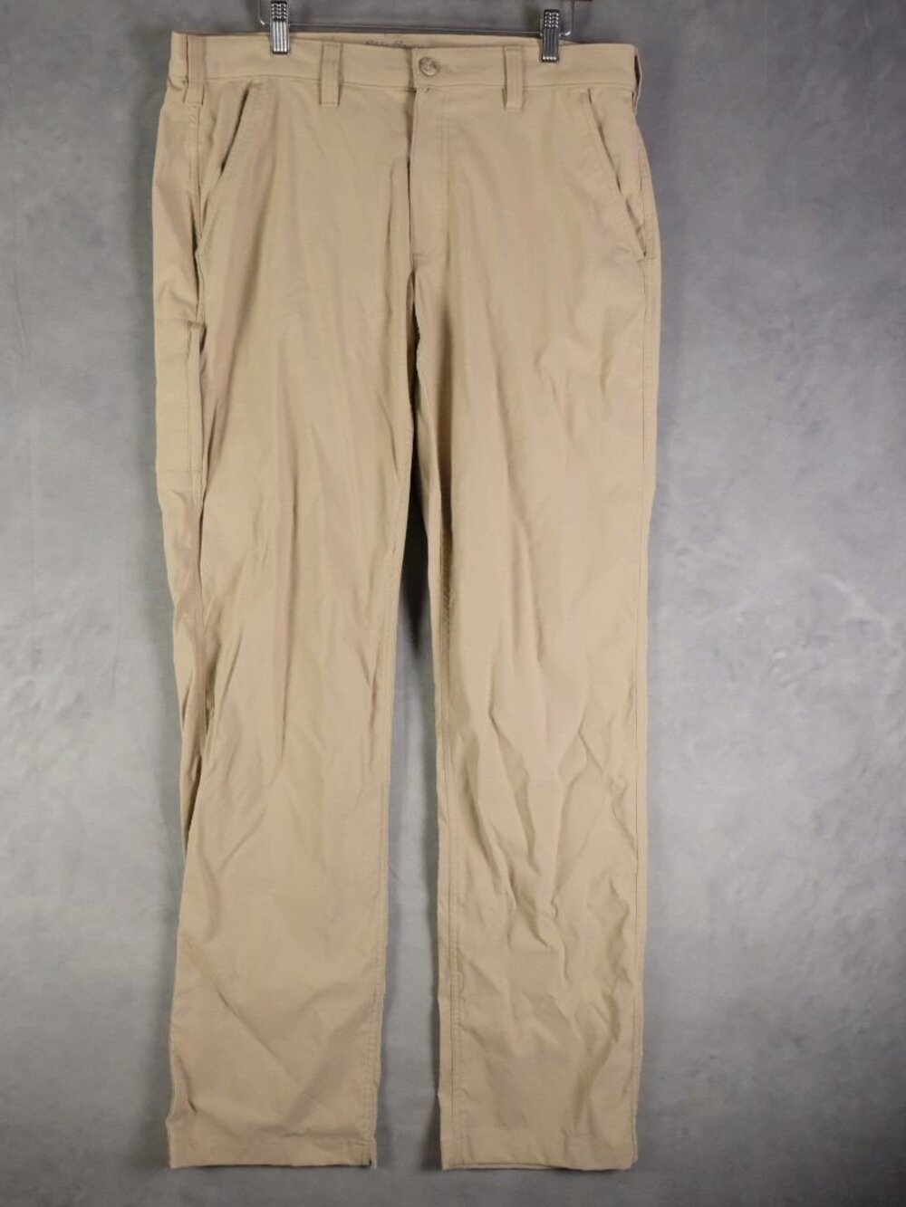 Eddie Bauer Travex Men's 36X36 Khaki Chino Pants Nylon Hiking Stretch Outoor